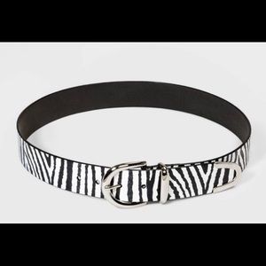 NWT Zebra Belt XS S M XL